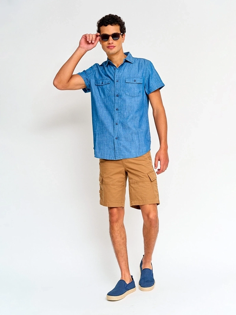 CAMISA HOMBRE ROBERT LEWIS ALGODÓN MANGA CORTA - 4