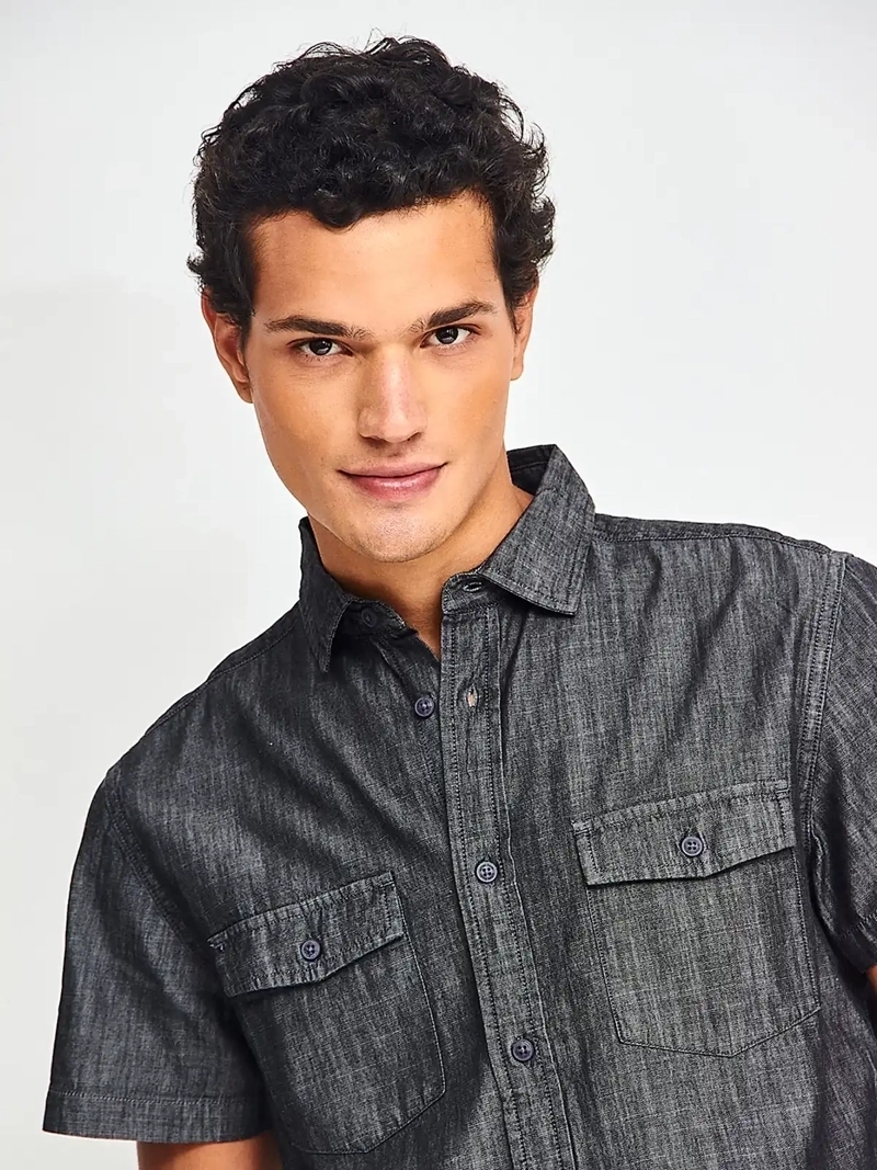 CAMISA HOMBRE ROBERT LEWIS ALGODÓN MANGA CORTA - 3