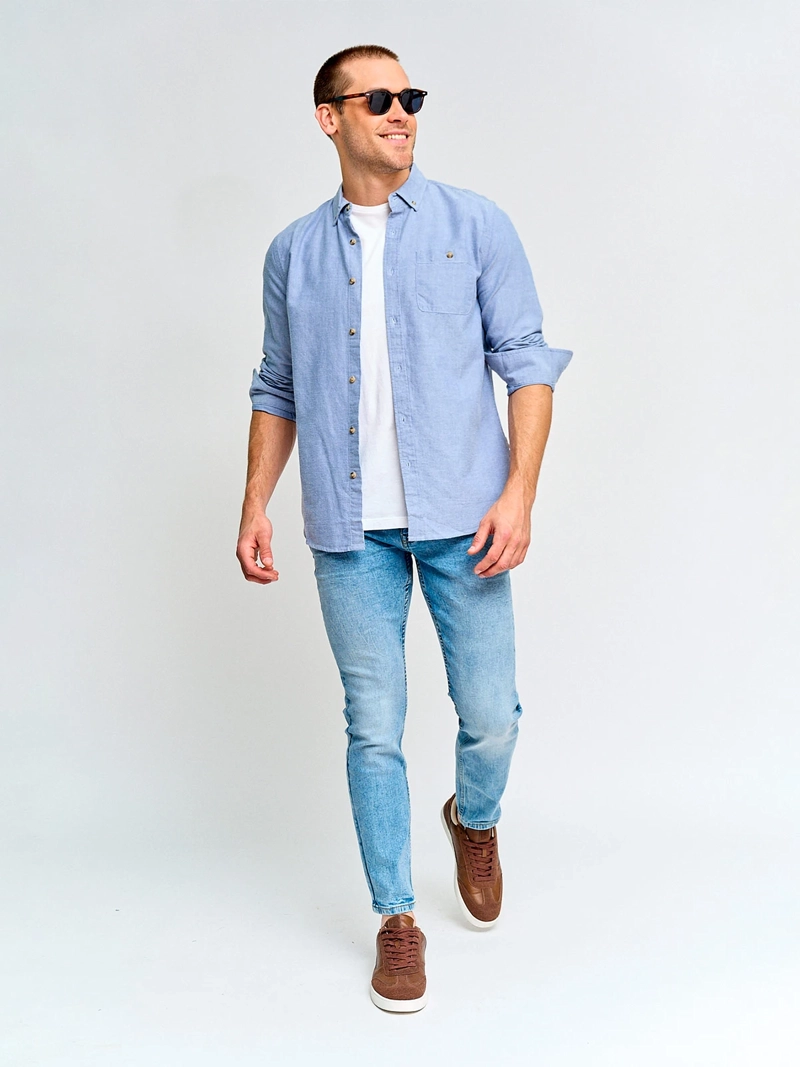 CAMISA HOMBRE ROBERT LEWIS ALGODÓN MANGA LARGA - 4