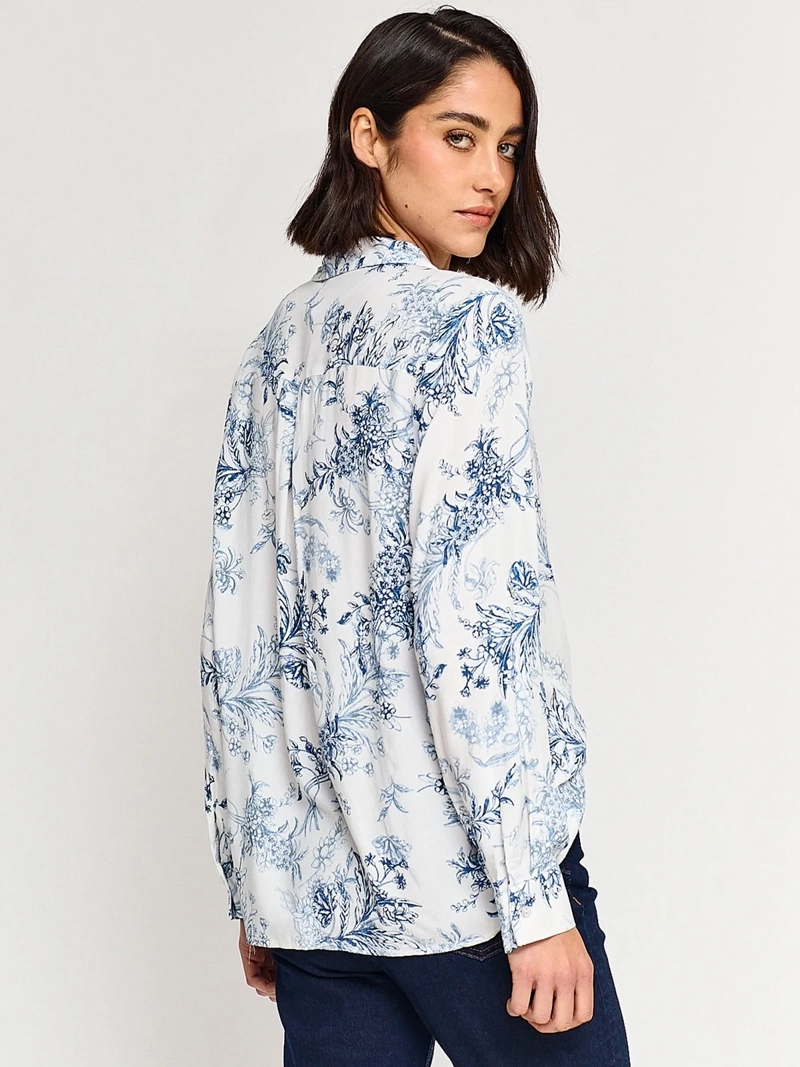 BLUSA MUJER AZIZ MANGA LARGA PRINT - 2