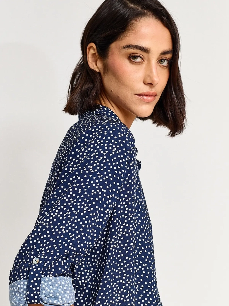 BLUSA MUJER AZIZ MANGA LARGA PRINT - 3