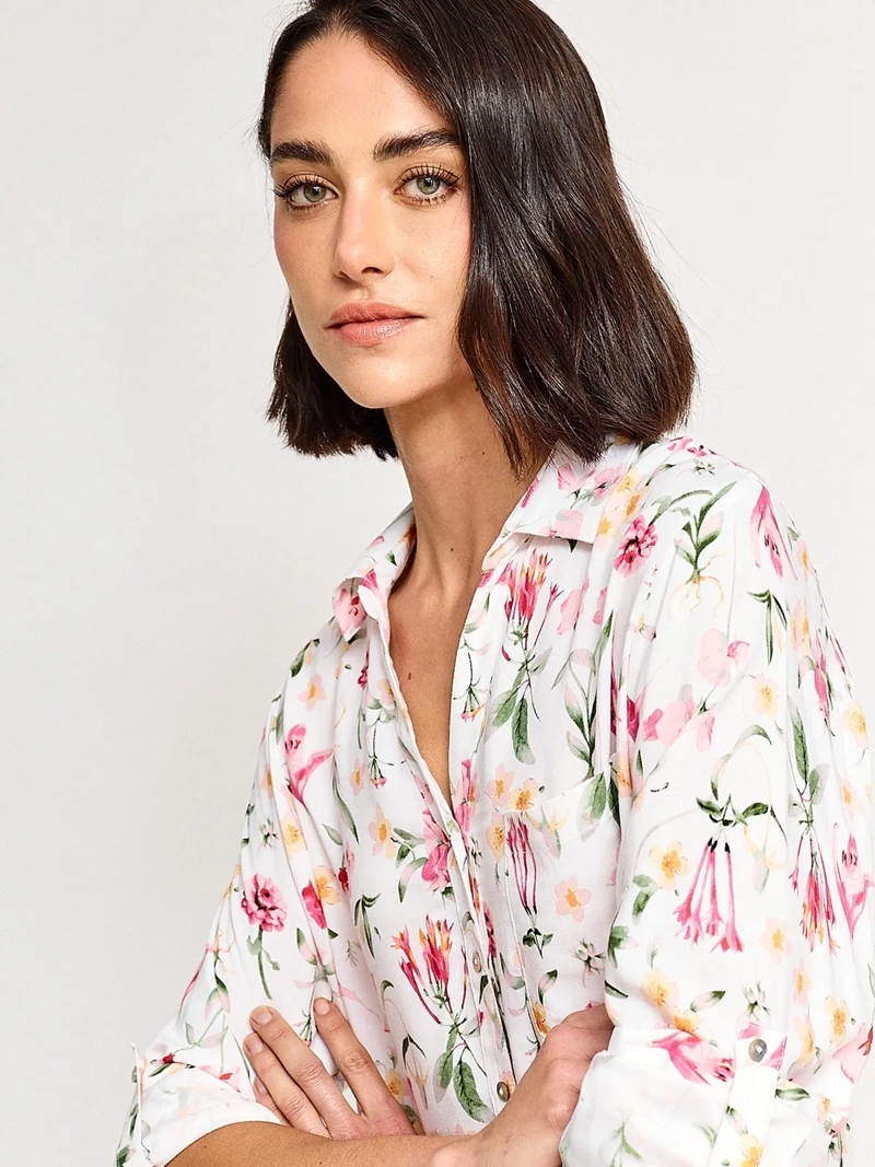 BLUSA MUJER AZIZ MANGA LARGA PRINT - 3