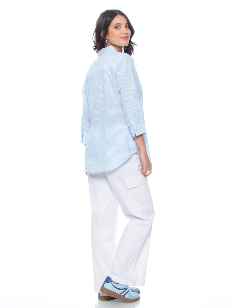 BLUSA MUJER WADOS MANGA LARGA LISTADA - 4