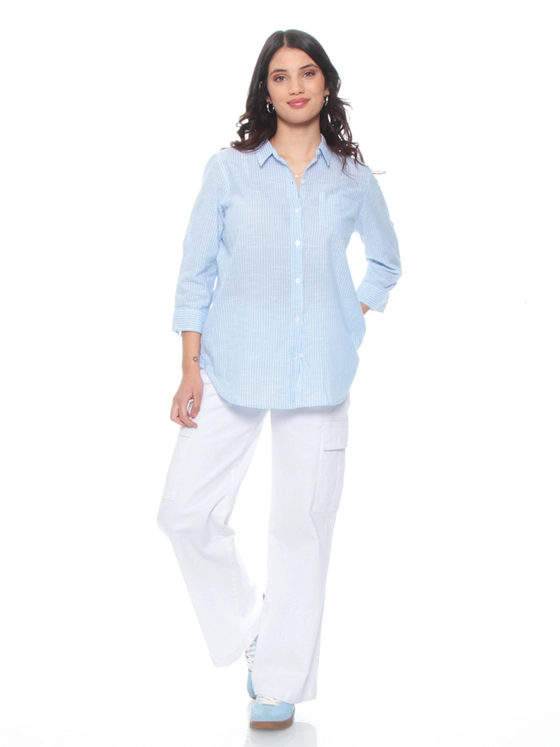 BLUSA MUJER WADOS MANGA LARGA LISTADA - 3
