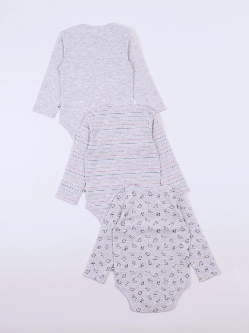 TRIPACK BODIES ALGODÓN NIÑO BABY HARVEST COLORES - 2