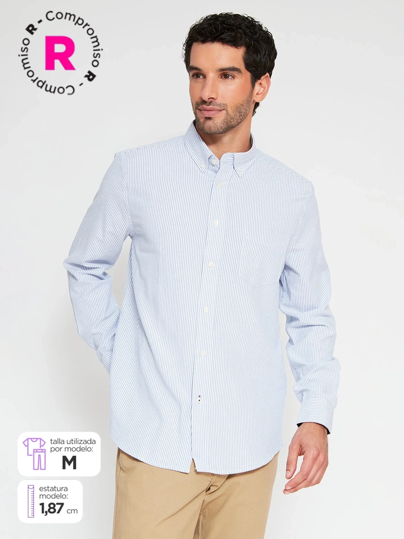 CAMISA HOMBRE KENNETH STEVENS ALGODÓN MANGA LARGA - 1