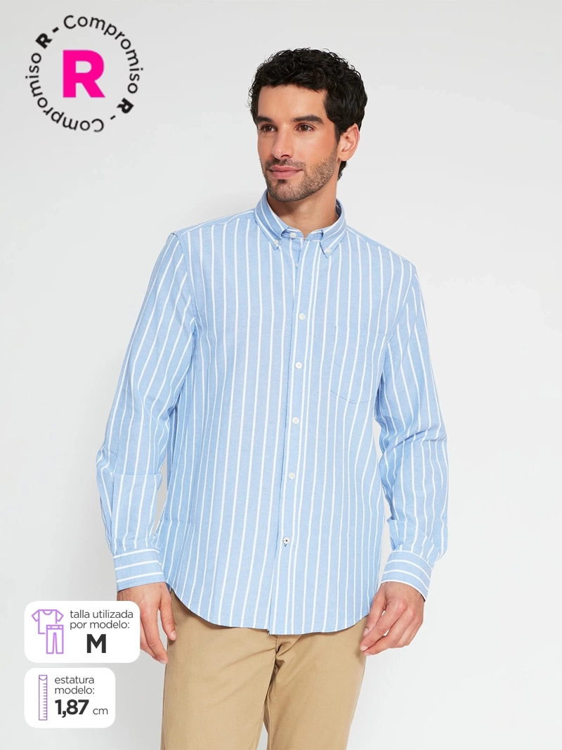 CAMISA HOMBRE KENNETH STEVENS ALGODÓN MANGA LARGA - 1