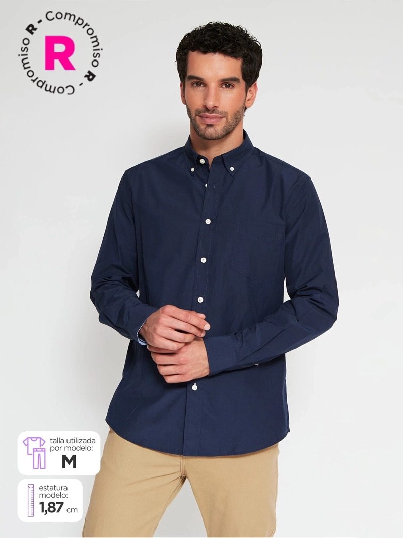 CAMISA HOMBRE KENNETH STEVENS ALGODÓN MANGA LARGA - 1