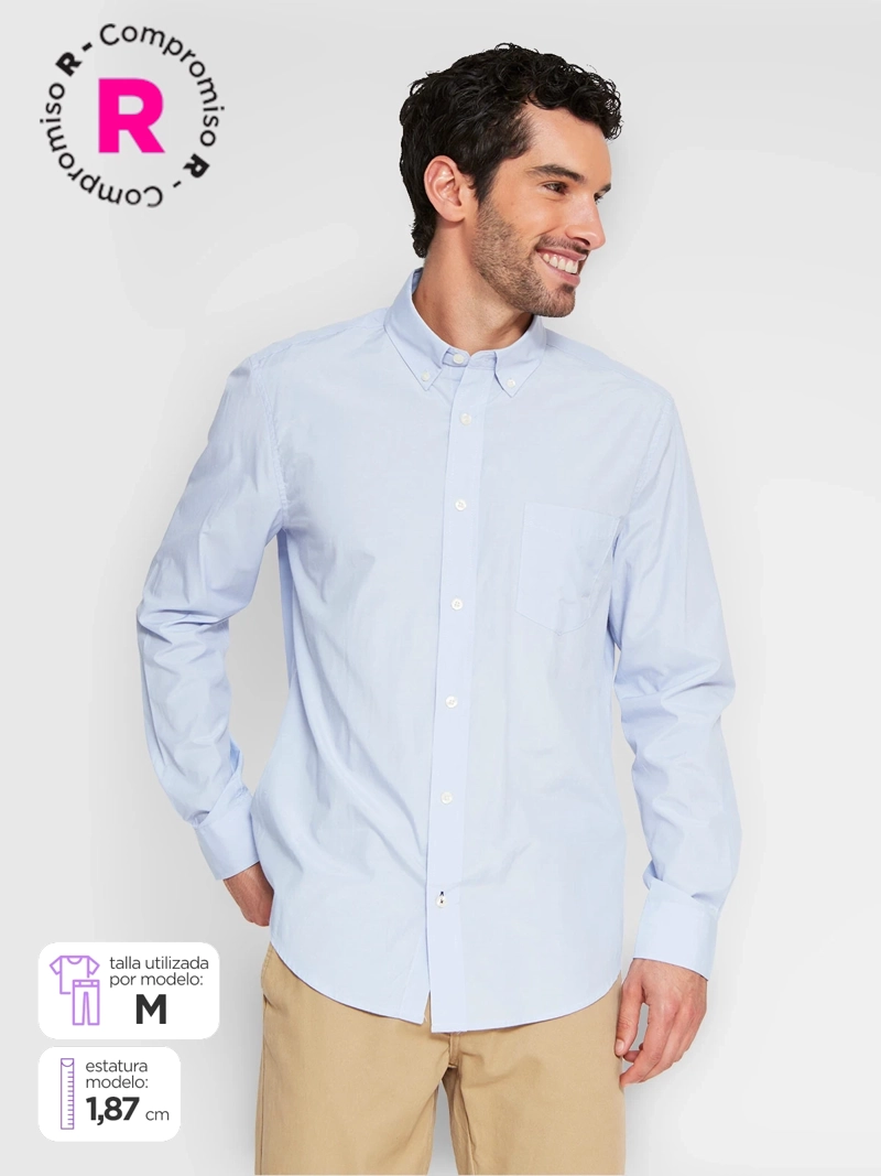 CAMISA HOMBRE KENNETH STEVENS ALGODÓN MANGA LARGA - 1