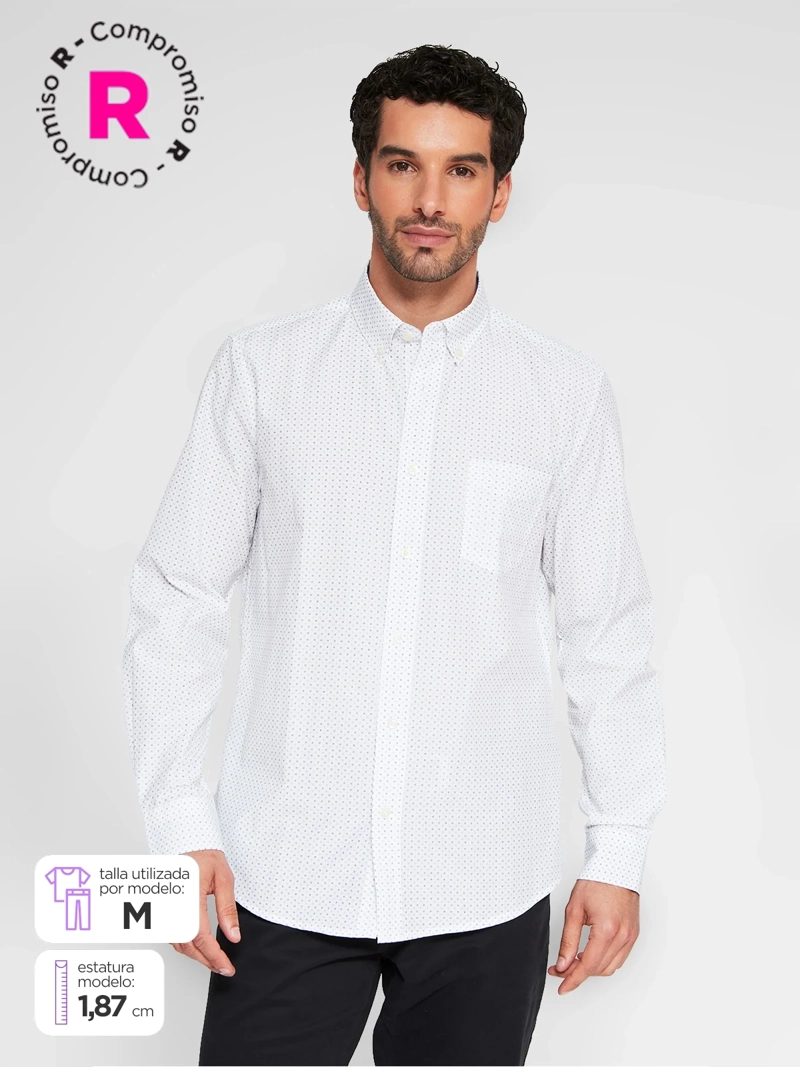 CAMISA HOMBRE KENNETH STEVENS ALGODÓN MANGA LARGA - 1