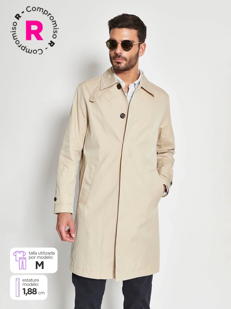 CHAQUETA HOMBRE CACHAREL ALGODÓN TRENCH - 1