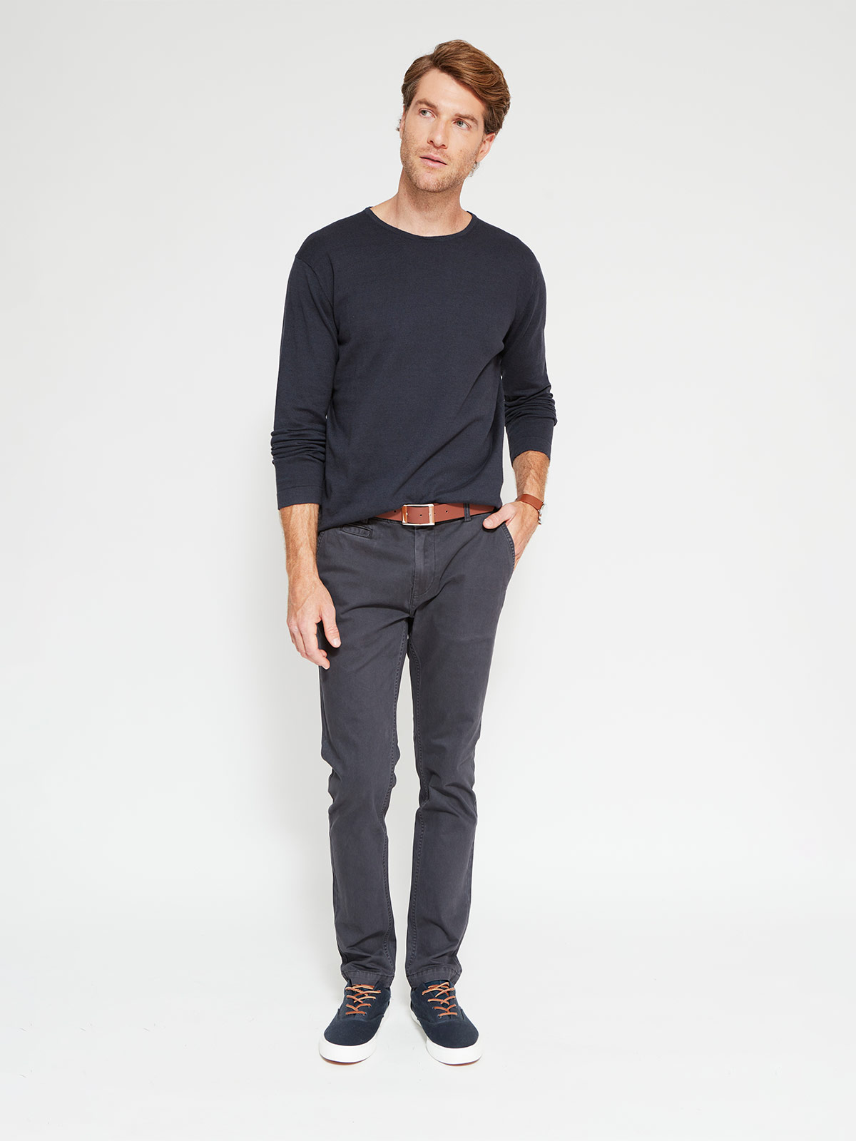 SWEATER HOMBRE CACHAREL ALGODÓN CUELLO REDONDO - 4