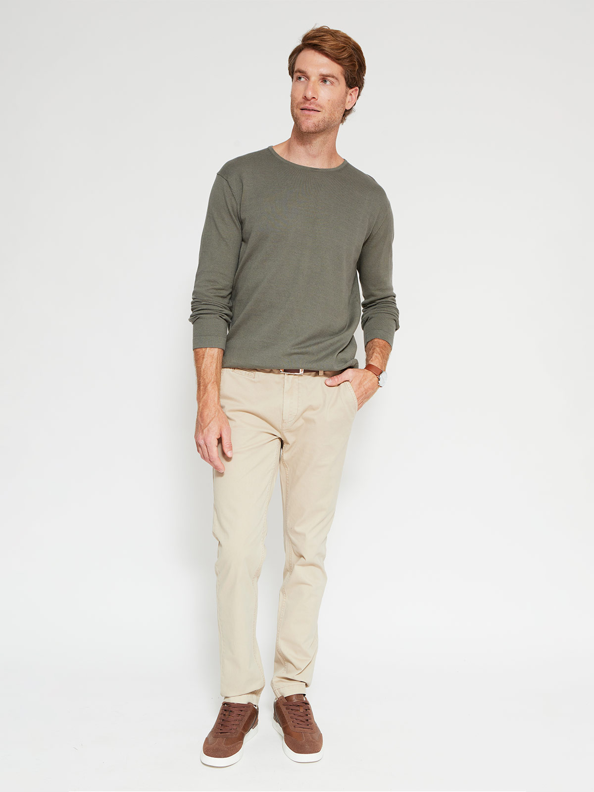 SWEATER HOMBRE CACHAREL ALGODÓN CUELLO REDONDO - 4
