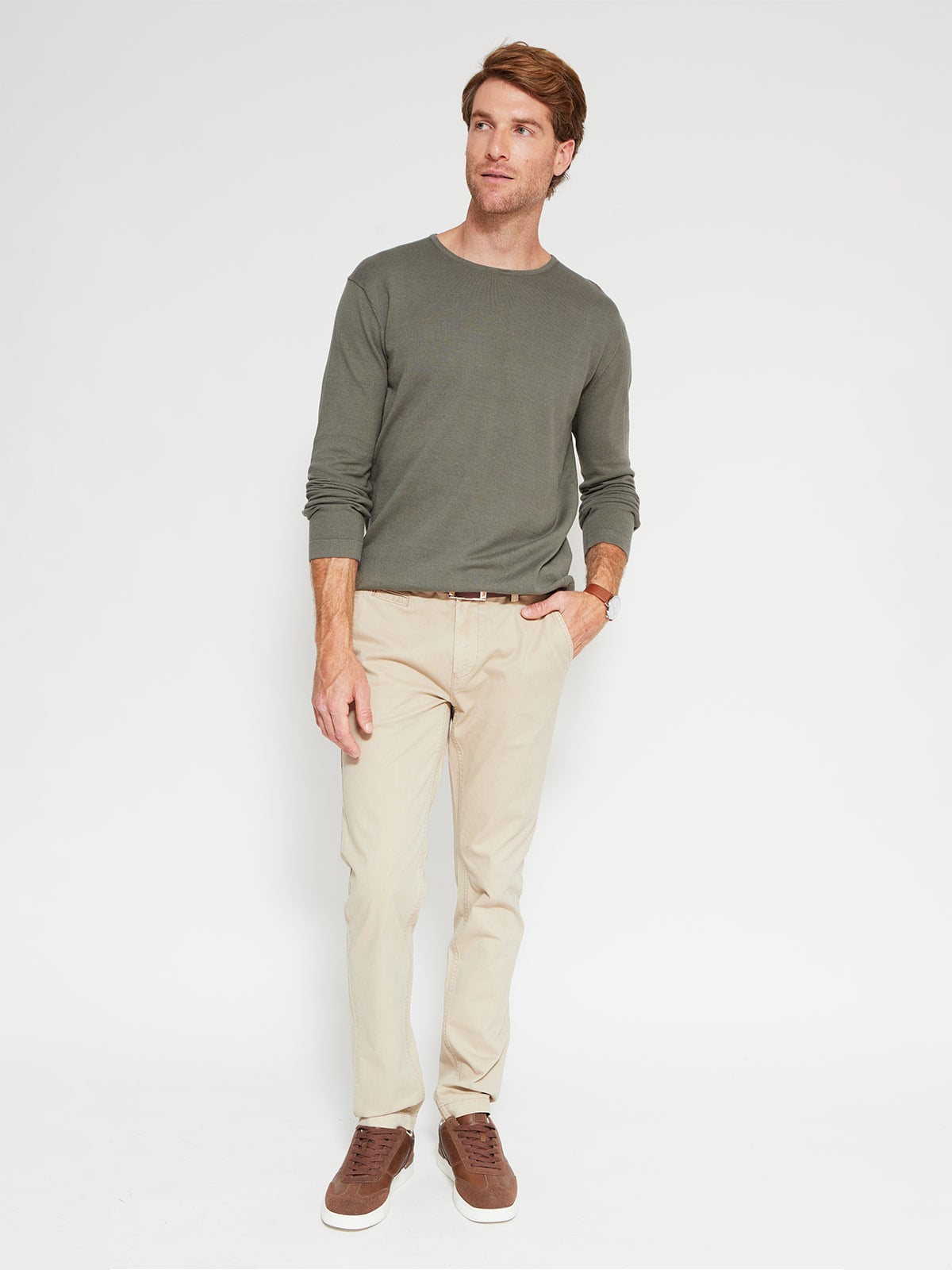 SWEATER HOMBRE CACHAREL ALGODÓN CUELLO REDONDO - 4