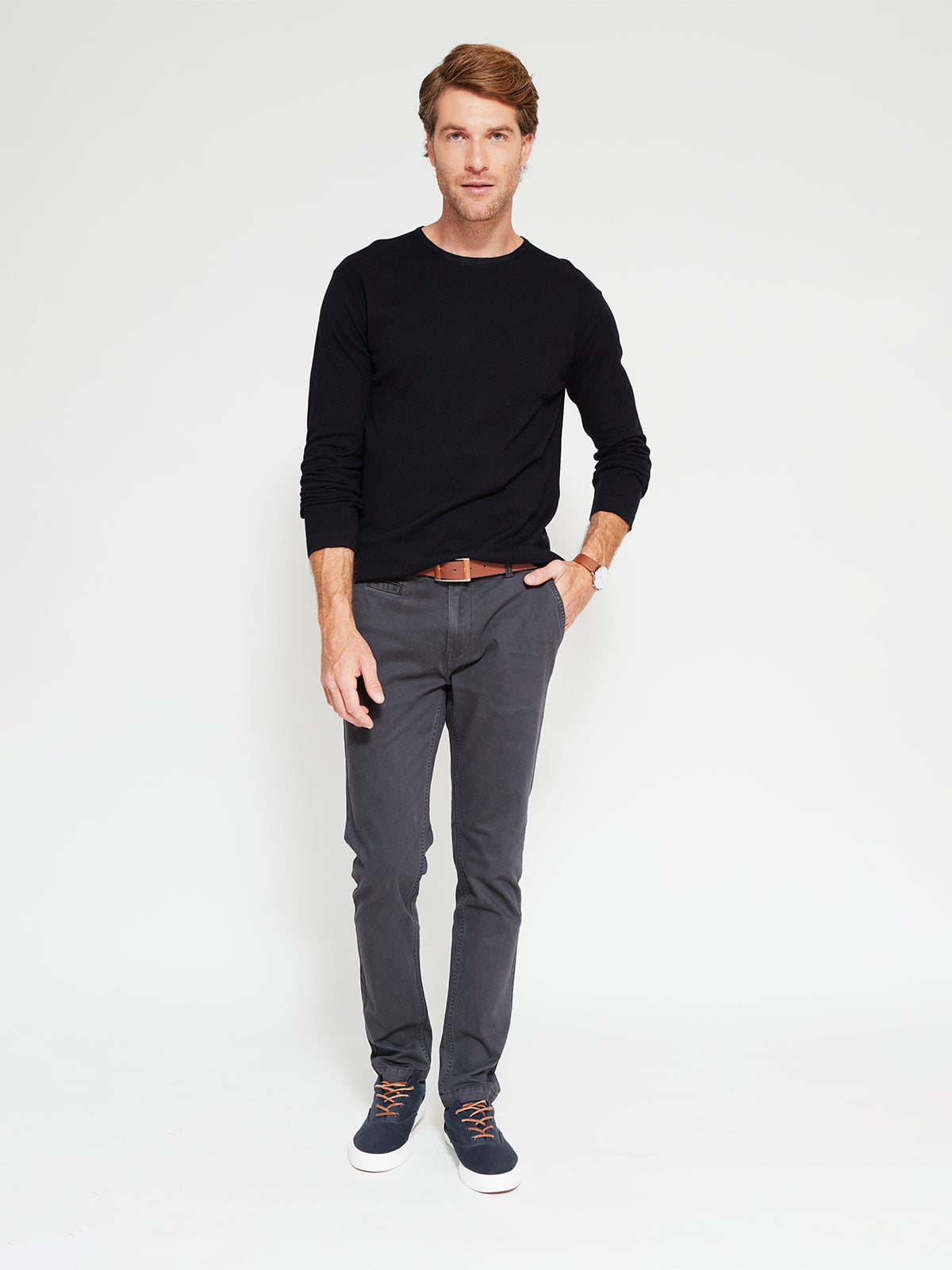 SWEATER HOMBRE CACHAREL ALGODÓN CUELLO REDONDO - 4