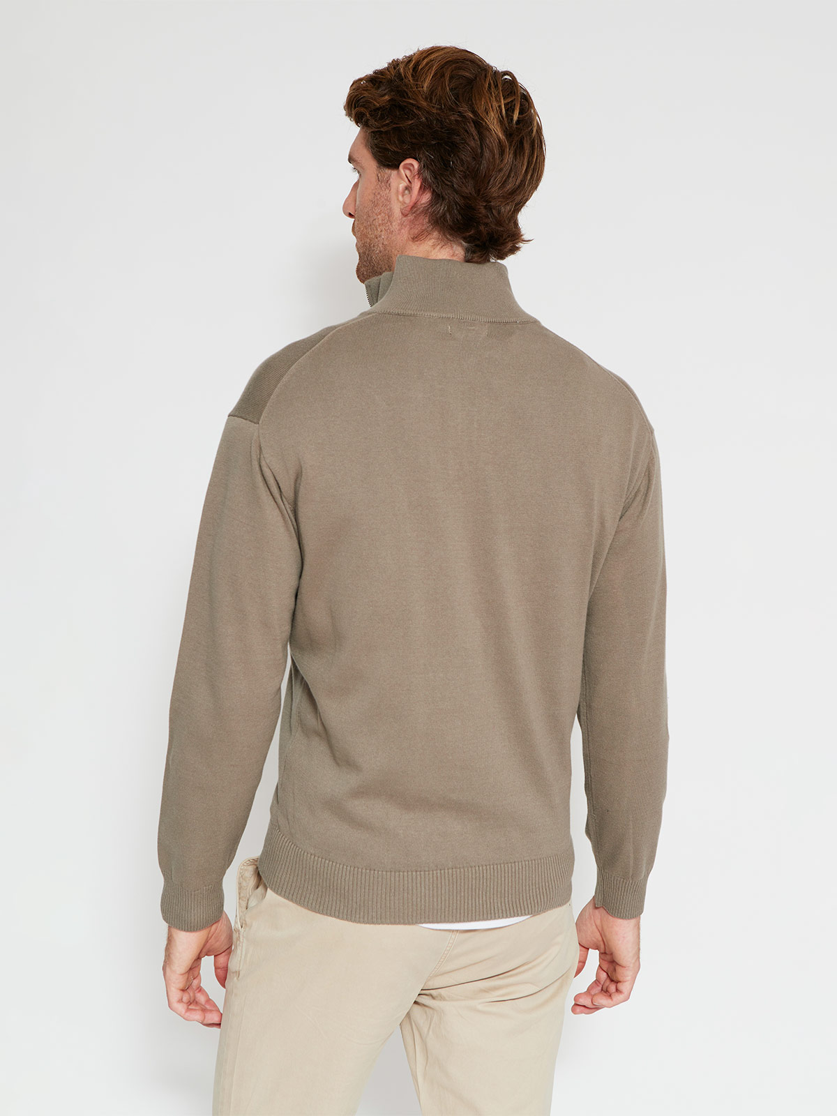 SWEATER HOMBRE CACHAREL ALGODÓN HALF ZIPPER TEXTURA - 2