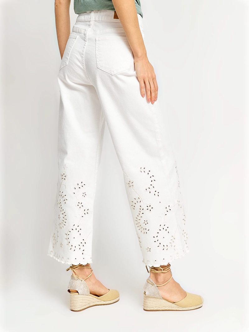 JEANS MUJER TATIENNE ALGODÓN WIDE LEG BORDADO - 3