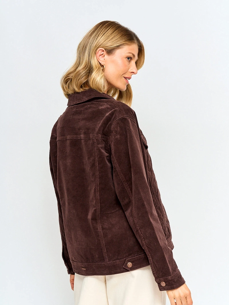 CHAQUETA MUJER AZIZ ALGODÓN CORTA COTELÉ - 2