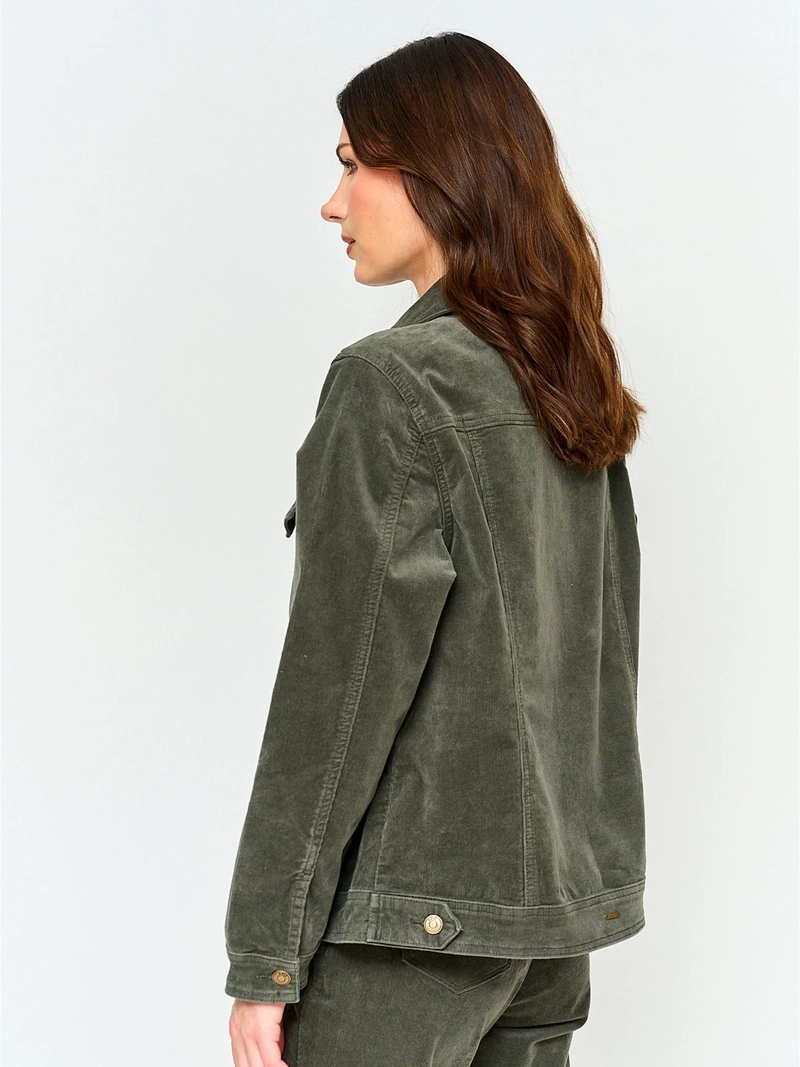 CHAQUETA MUJER AZIZ ALGODÓN CORTA COTELÉ - 2