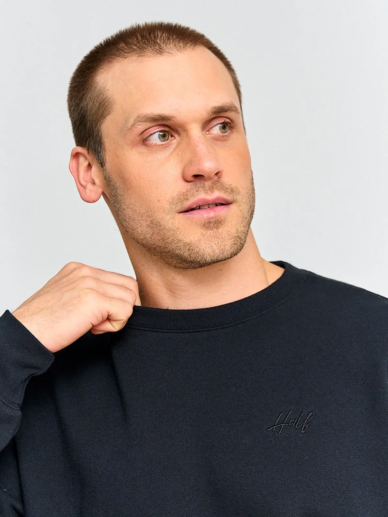 POLERÓN HOMBRE HALF ALGODÓN CREW NECK BORDADO - 3