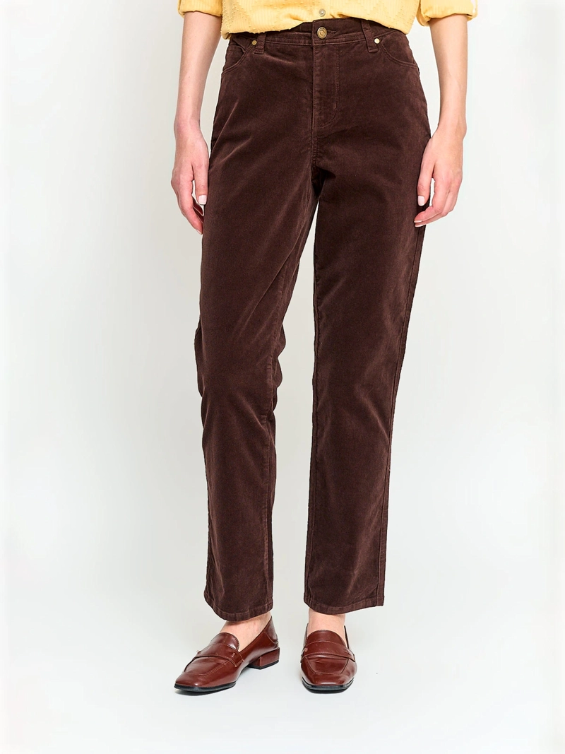 PANTALÓN MUJER AZIZ ALGODÓN REGULAR COTELÉ - 2