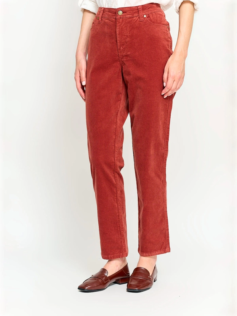 PANTALÓN MUJER AZIZ ALGODÓN REGULAR COTELÉ - 2