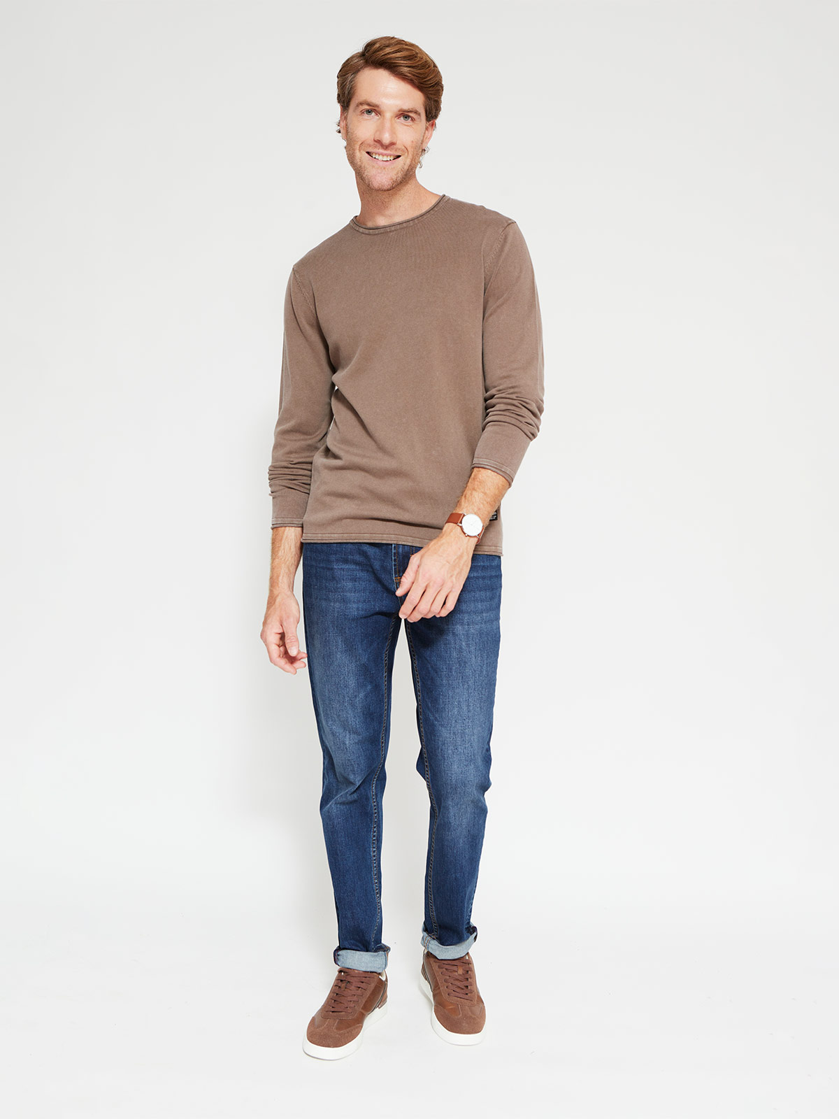 SWEATER HOMBRE BARBADOS ALGODÓN CUELLO REDONDO BÁSICO - 4
