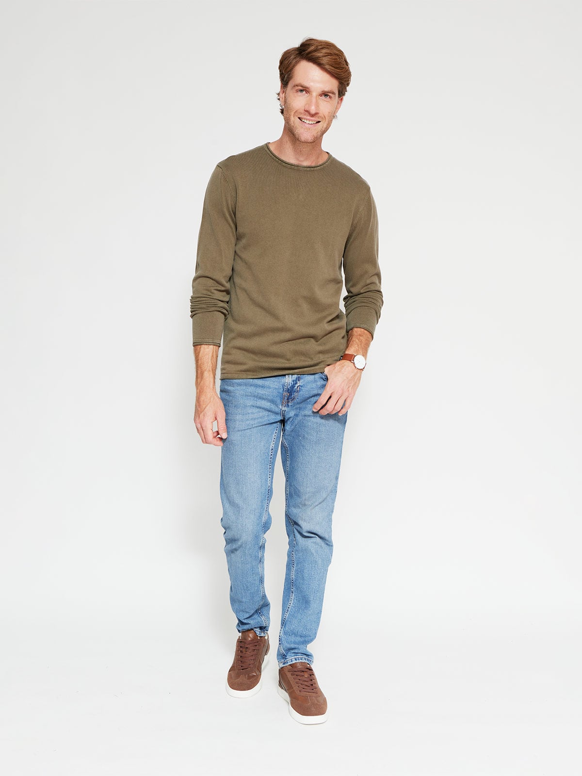 SWEATER HOMBRE BARBADOS ALGODÓN CUELLO REDONDO BÁSICO - 4