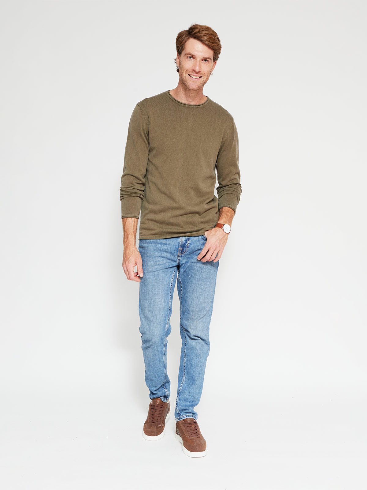 SWEATER HOMBRE BARBADOS ALGODÓN CUELLO REDONDO BÁSICO - 4