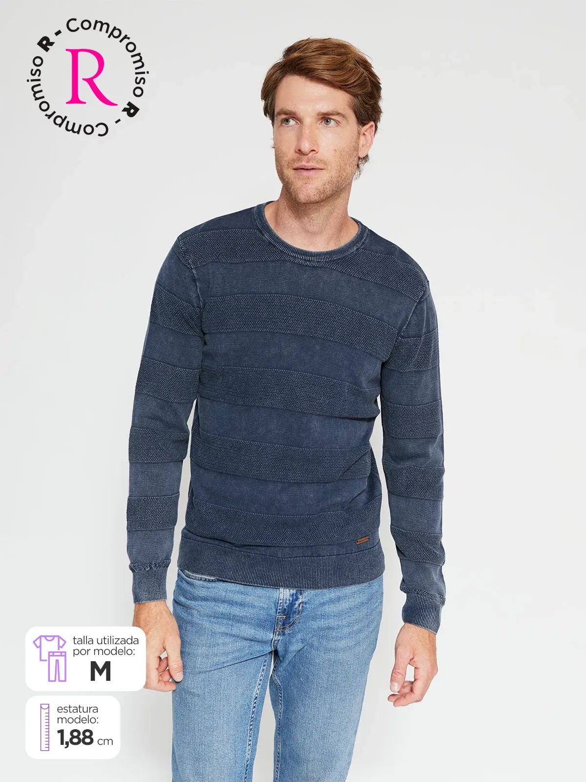 SWEATER HOMBRE REGATTA ALGODÓN CUELLO REDONDO - 1