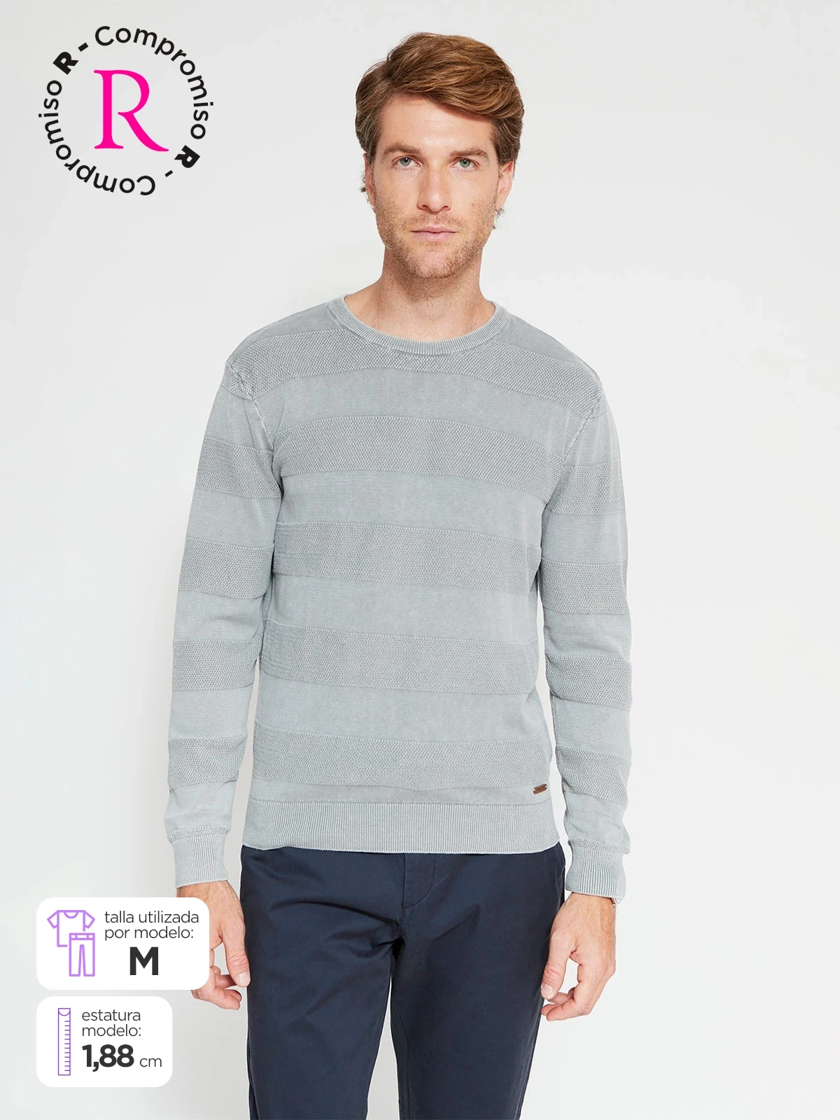 SWEATER HOMBRE REGATTA ALGODÓN CUELLO REDONDO