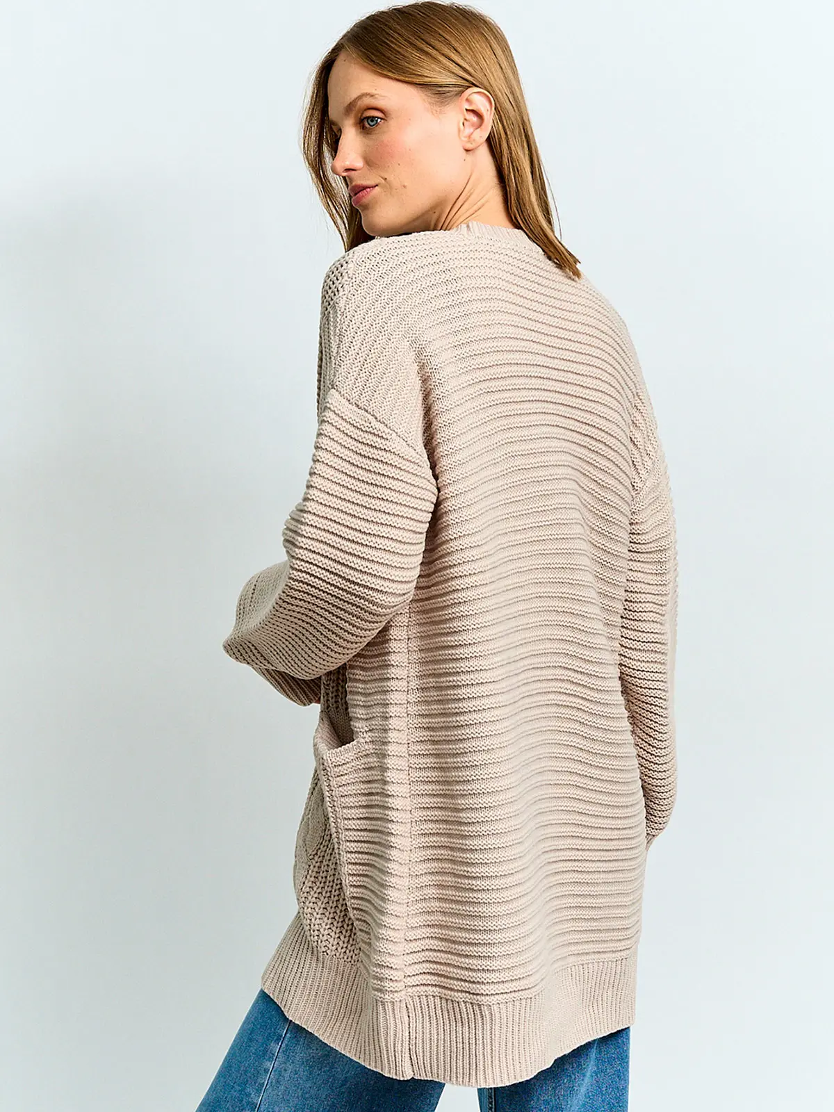 CARDIGAN MUJER AZIZ TRENZA FRONTAL - 2