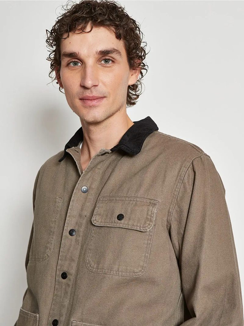 CHAQUETA HOMBRE HALF ALGODÓN CUELLO COTELÉ - 3