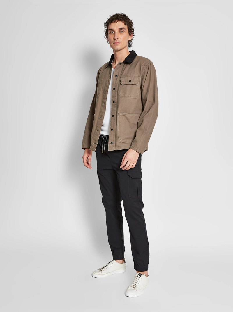 CHAQUETA HOMBRE HALF ALGODÓN CUELLO COTELÉ - 4
