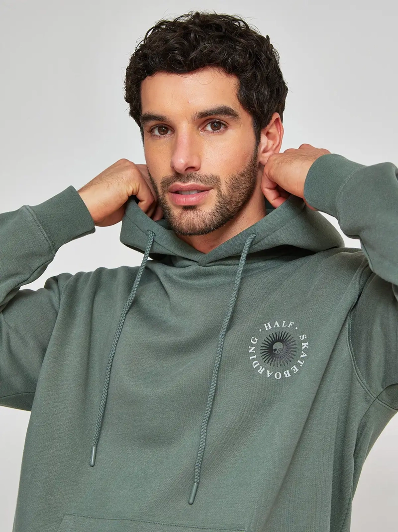 POLERÓN HOMBRE HALF ALGODÓN HOODIE ACID WASH PRINT - 3