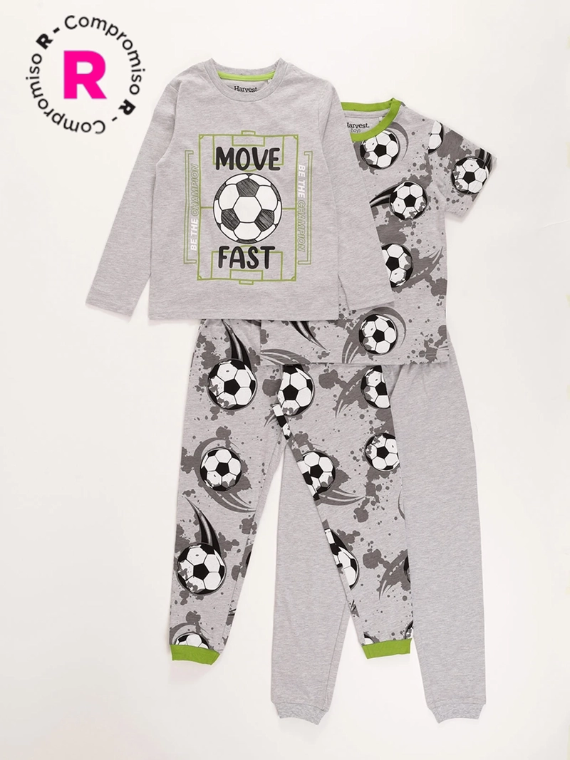 PIJAMA NIÑO HARVEST BIPACK FÚTBOL - 1