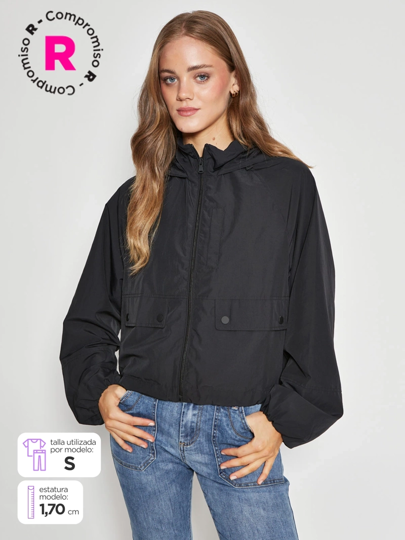 CHAQUETA MUJER INDEX CORTAVIENTO BOLSILLOS - 1