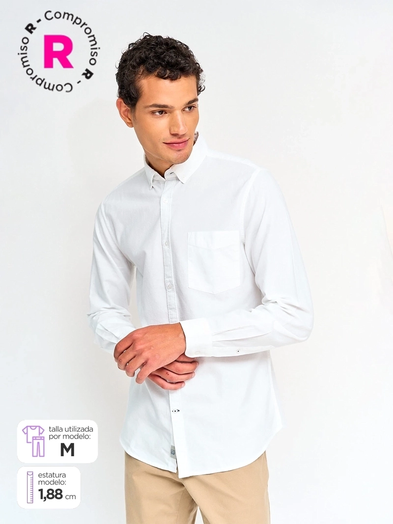 CAMISA HOMBRE REGATTA ALGODÓN MANGA LARGA - 1