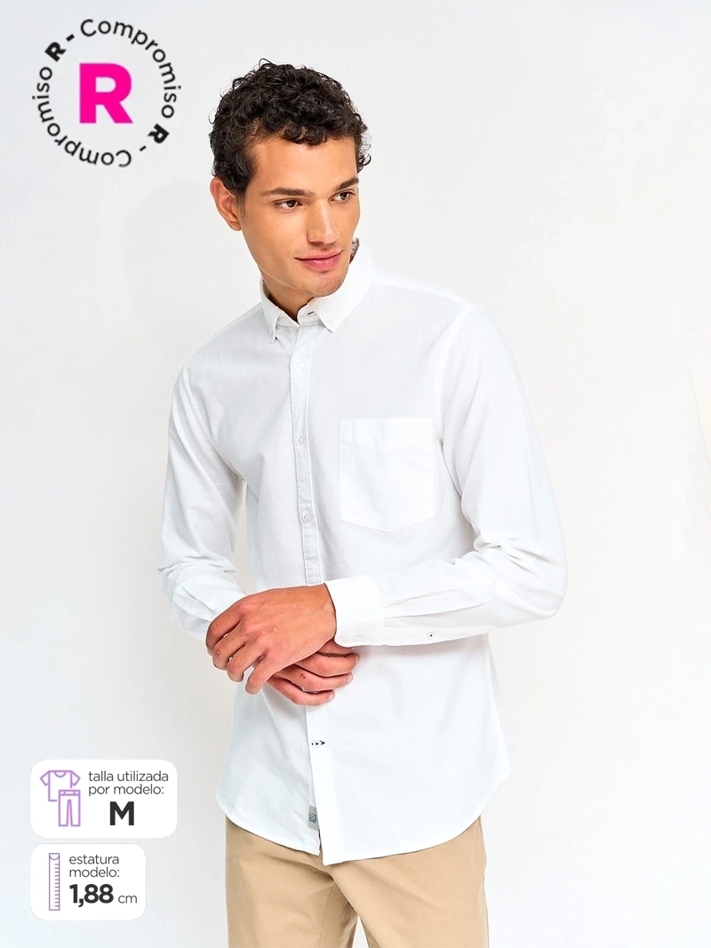 CAMISA HOMBRE REGATTA ALGODÓN MANGA LARGA - 1