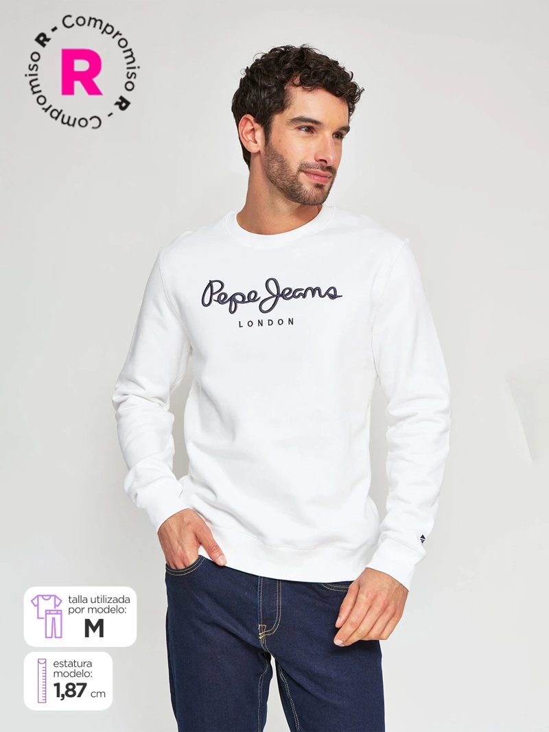 POLERÓN HOMBRE PEPE JEANS ALGODÓN CUELLO REDONDO BÁSICO