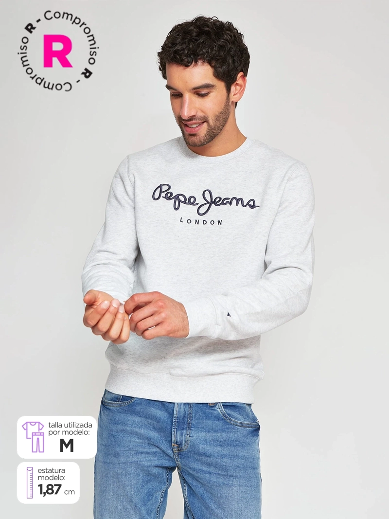 POLERÓN HOMBRE PEPE JEANS ALGODÓN CUELLO REDONDO BÁSICO - 1