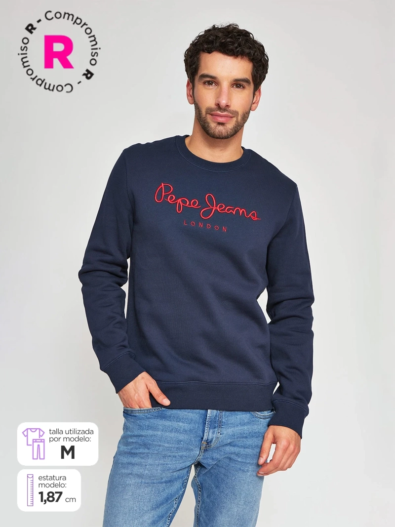 POLERÓN HOMBRE PEPE JEANS ALGODÓN CUELLO REDONDO BÁSICO