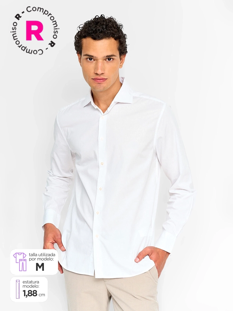 CAMISA HOMBRE MARQUIS ALGODÓN MANGA LARGA POPLIN - 1