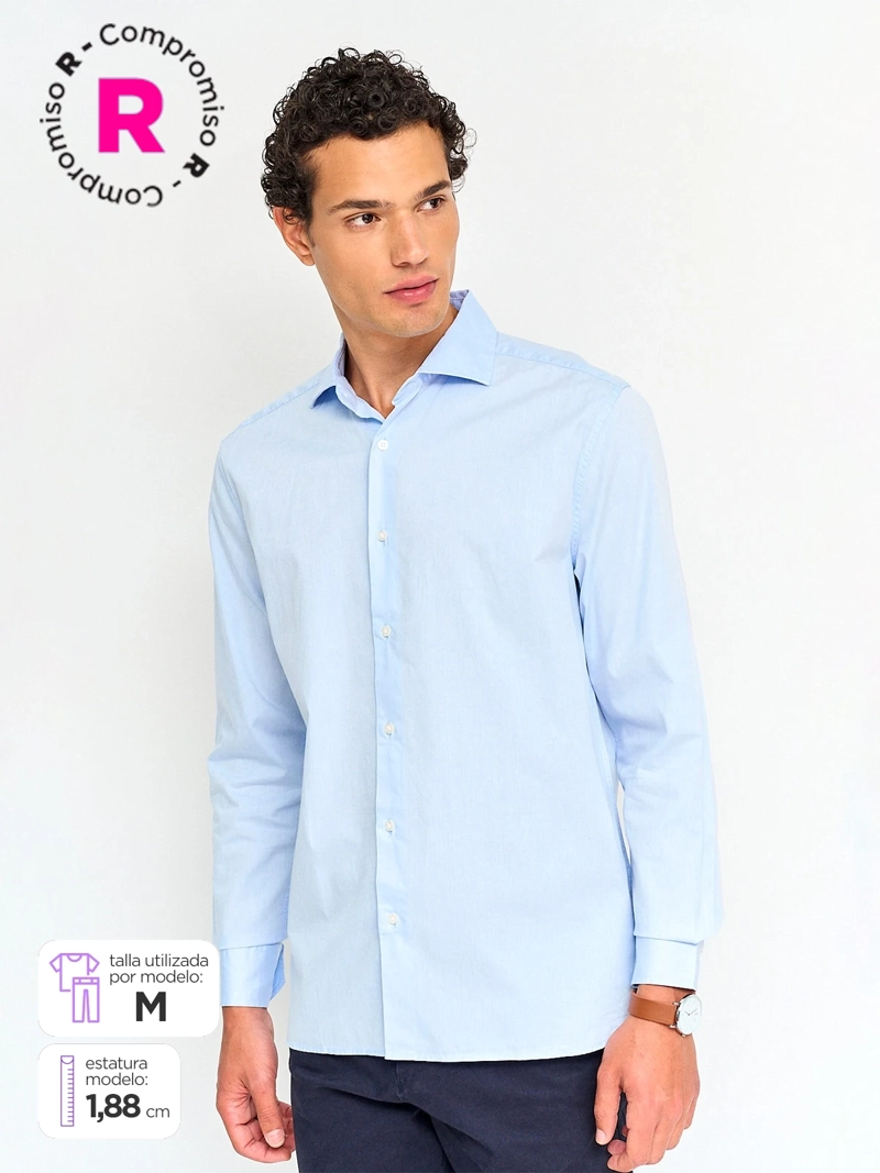 CAMISA HOMBRE MARQUIS ALGODÓN MANGA LARGA POPLIN - 1