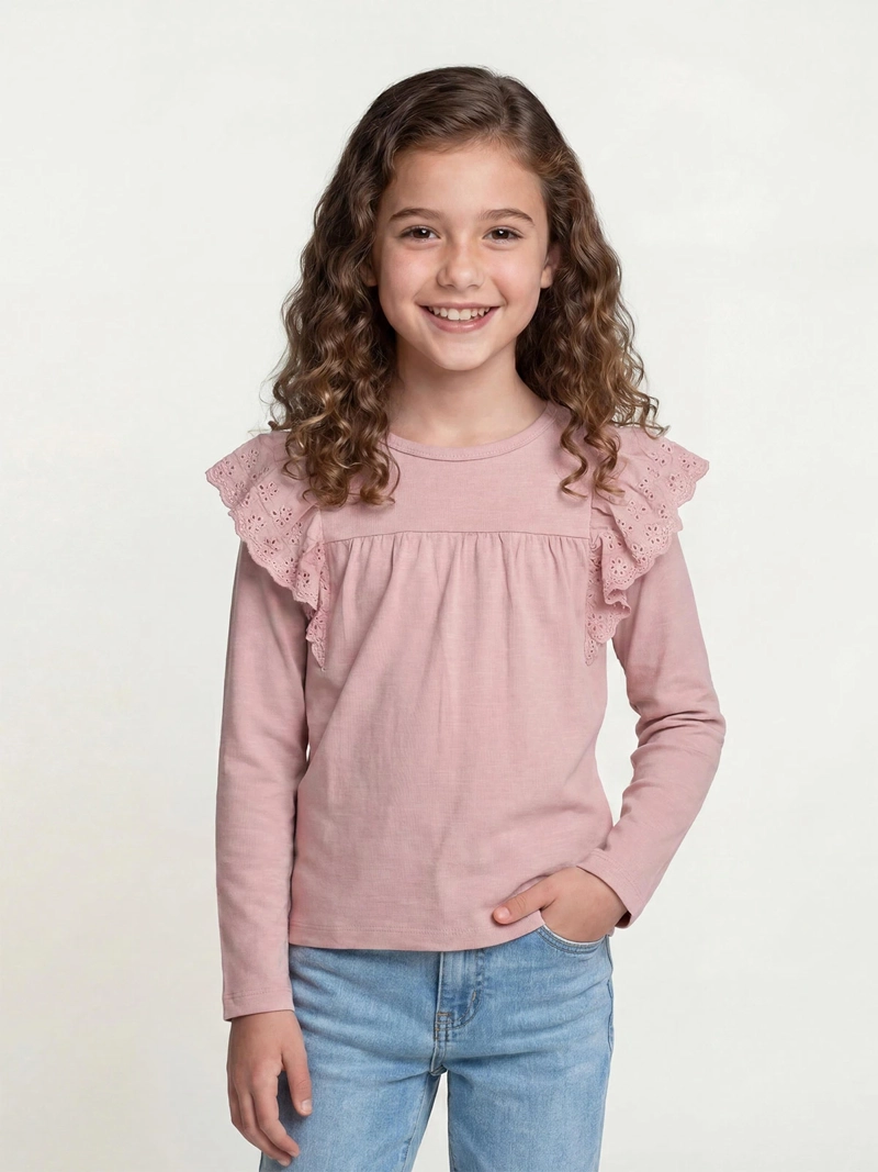 POLERA MANGA LARGA ALGODÓN NIÑA HARVEST VUELOS