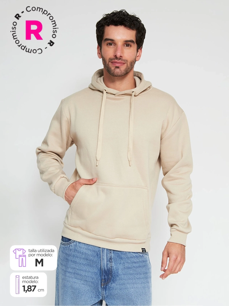 POLERÓN HOMBRE INDEX ALGODÓN GORRO OVERSIZE - 1