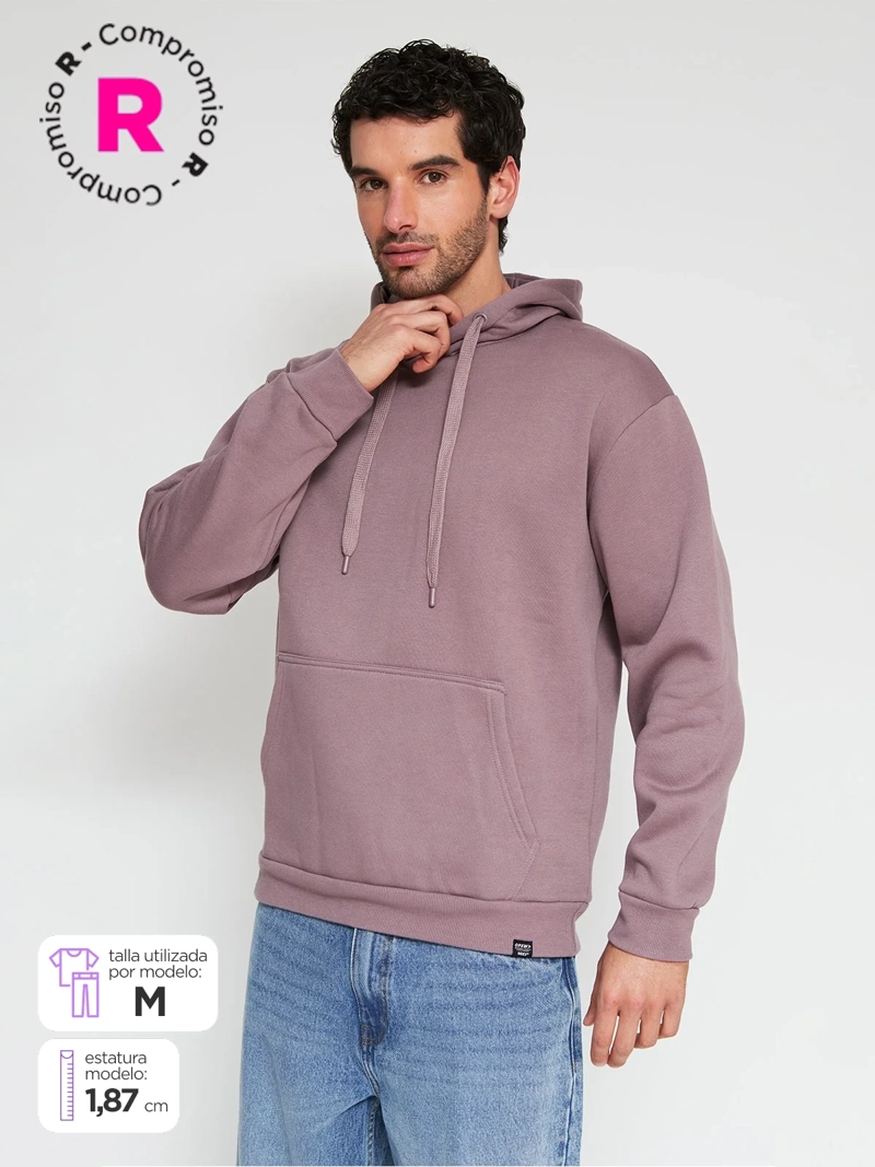 POLERÓN HOMBRE INDEX ALGODÓN GORRO OVERSIZE - 1