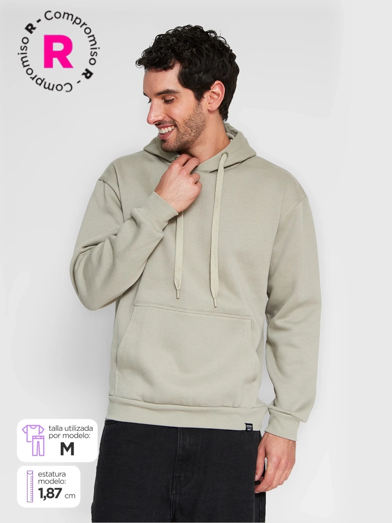 POLERÓN HOMBRE INDEX ALGODÓN GORRO OVERSIZE