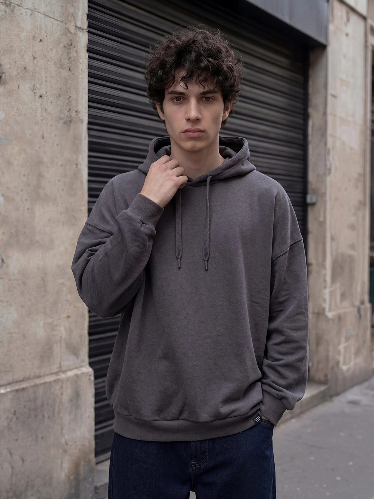 POLERÓN HOMBRE INDEX ALGODÓN GORRO OVERSIZE
