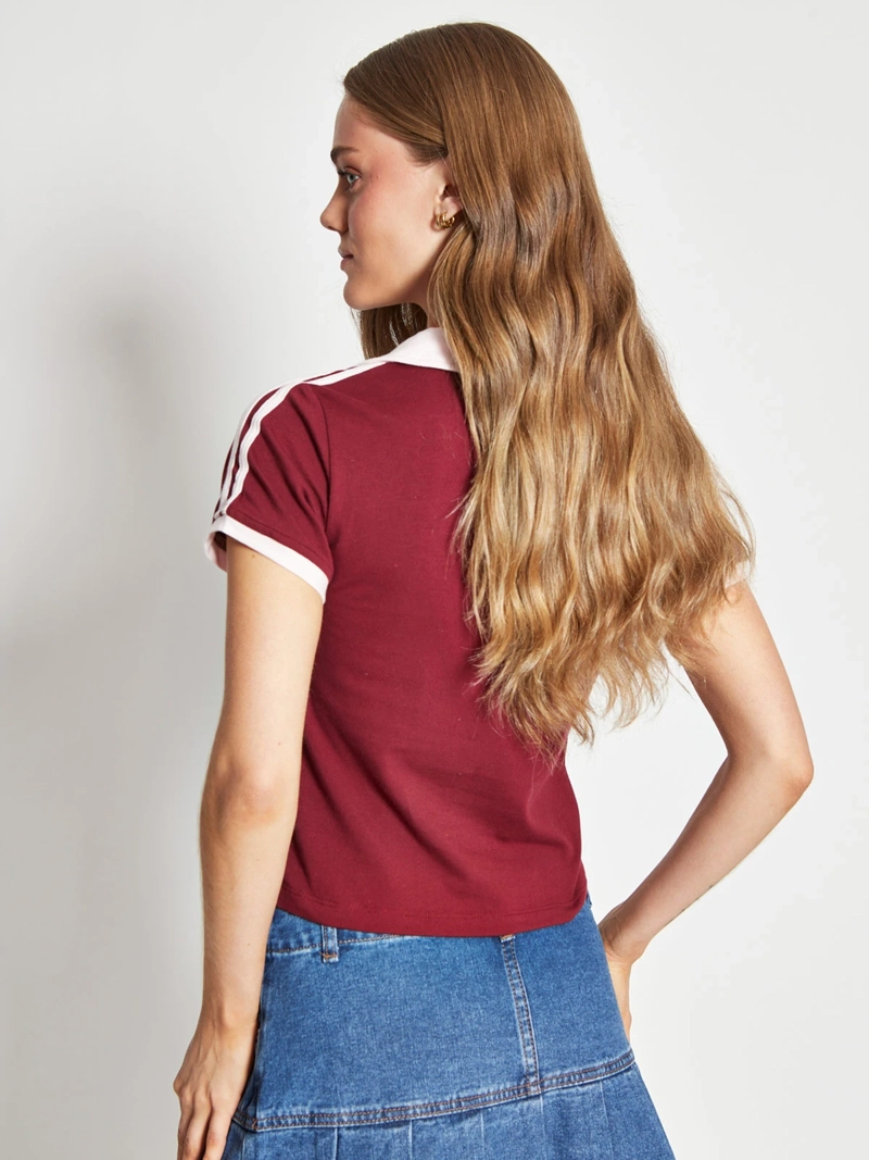 POLERA MUJER INDEX ALGODÓN CUELLO POLO MANGA CORTA - 2